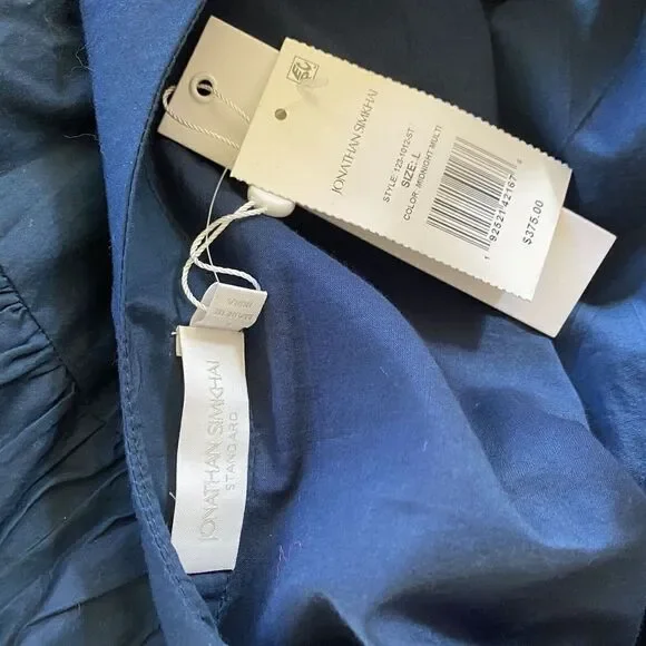 Jonathan Simkhai Standard Midnight Multi Dip Dye Cotton Mini Dress Sz L NWT $375 - Picture 6 of 11